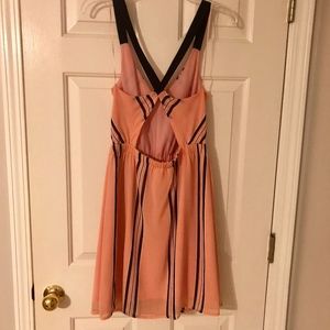 fab’rik Pink and Navy Striped Dress- Size M